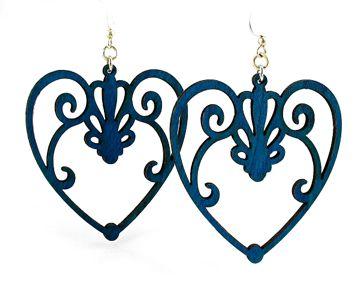 Scroll Heart Earrings # 1033