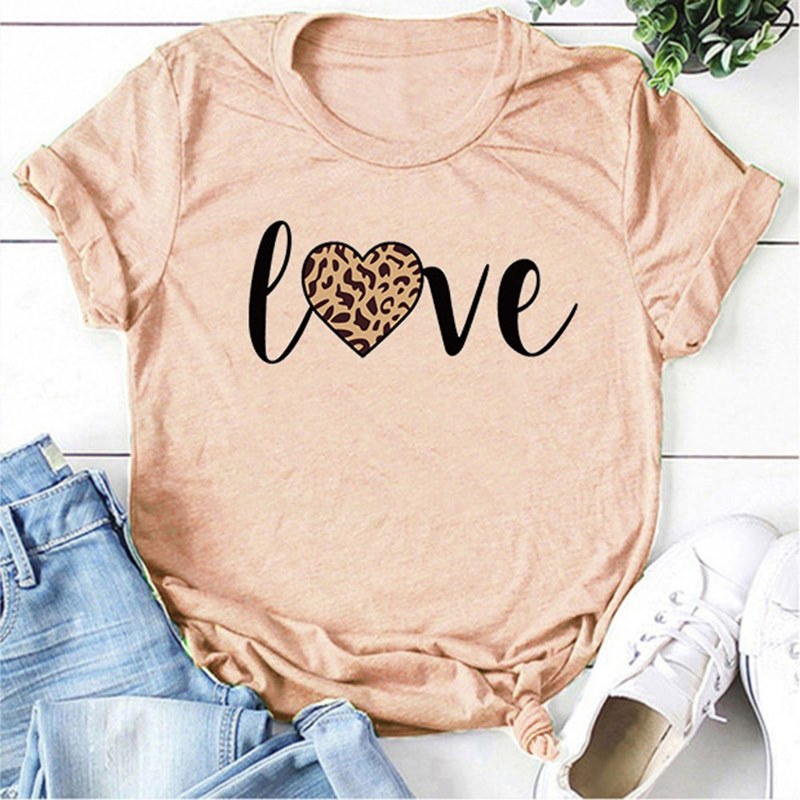 Love Cheetah Print Women's Tshirt