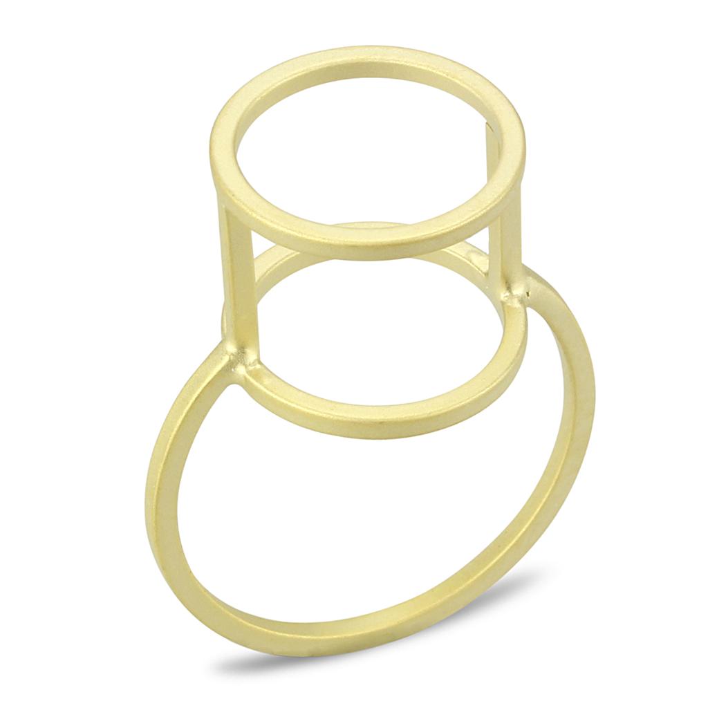 LO4252 - Matte Gold Brass Ring with No Stone